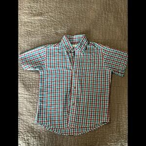 Wrangler Rita Short Sleeve Button Up Shirt Boys Size Small Plaid